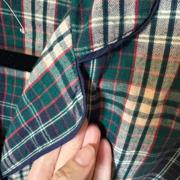 THE GREAT. Cotton plaid button down sleepwear top - Picture 6 of 8